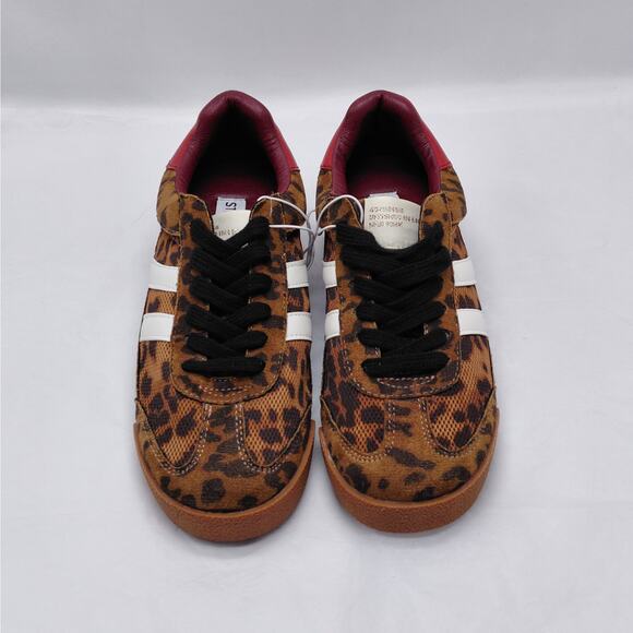 Steve Madden Benett Womens Sneakers Sz 7M Leopard Print Lace Up Low Top Gum Sole - Picture 3 of 13